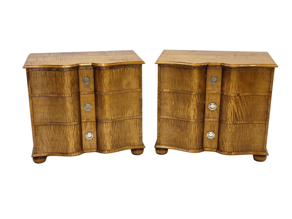 Custom Tiger Maple Nightstand Chests (Sold Individually)