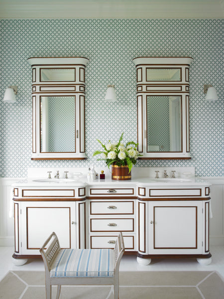 Custom Circle Trellis Wallpaper