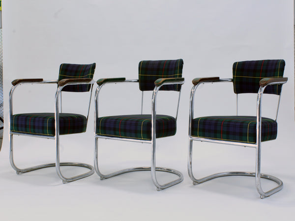 Set of 8 Art Deco Kem Weber style Accent Chairs for Lloyd