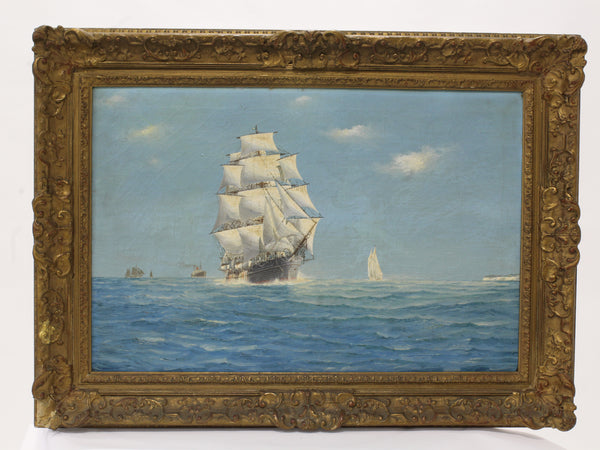 Vintage Clipper Ship Painting