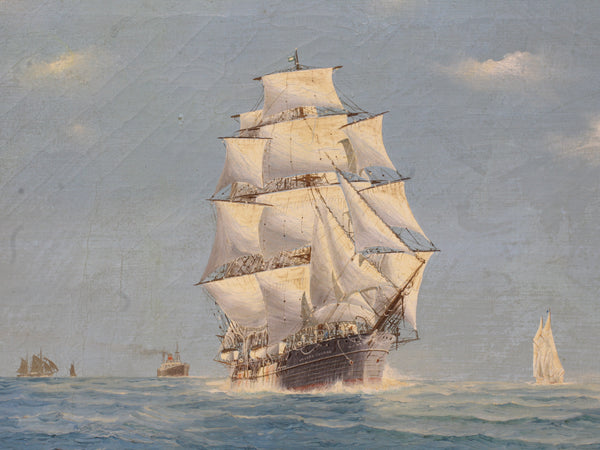 Vintage Clipper Ship Painting