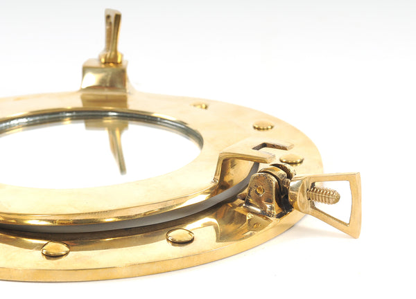 Porthole Solid Brass Mirror,  8" or 15"