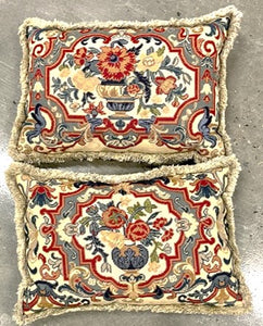 Pair of Needlepoint Pillows: