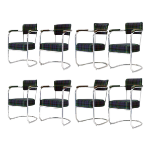 Set of 8 Art Deco Kem Weber style Accent Chairs for Lloyd